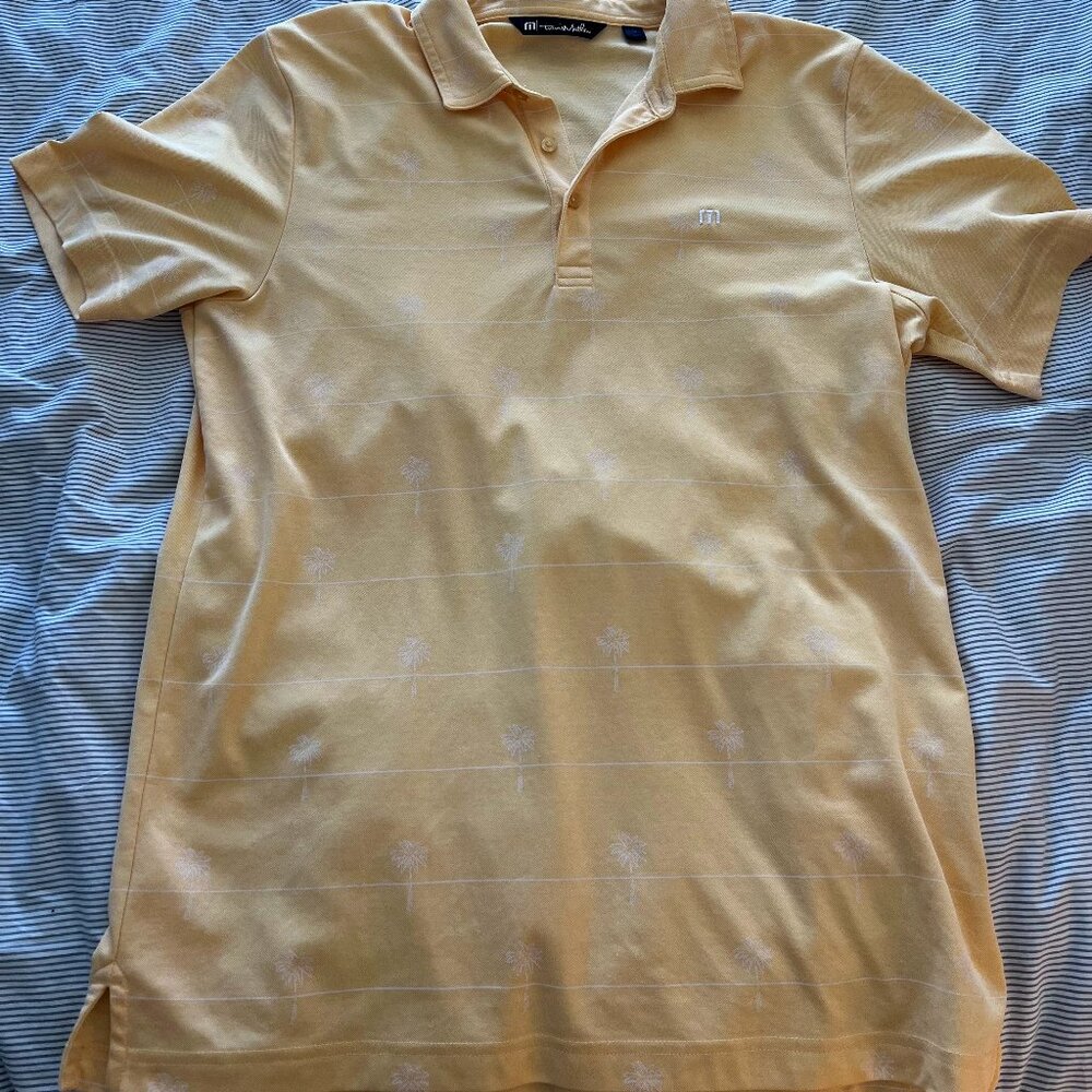 Travis Mathew Hawaiian Palm Trees Golf Polo